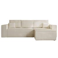 ECKSOFA Prato XL Beige - Beige/Schwarz, Holz/Kunststoff (280/170cm) - Graingold