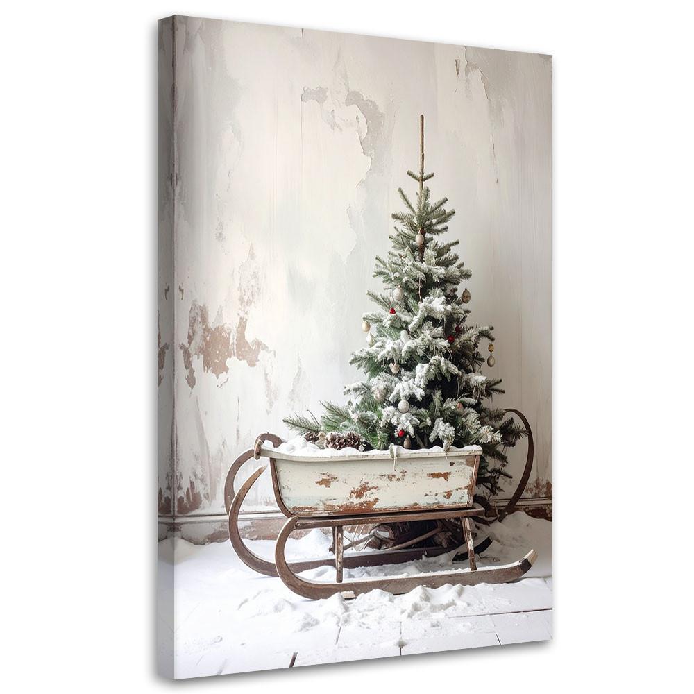 LEINWANDBILD Weihnachten 80x120cm - Grau, Textil (80/120cm) - Feeby