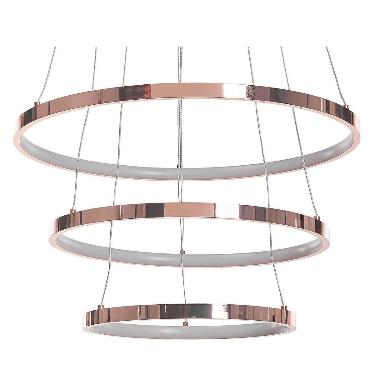 HÄNGELEUCHTE Atrek 50/50/108 cm - Roségold, Metall (50/30/108cm) - Beliani