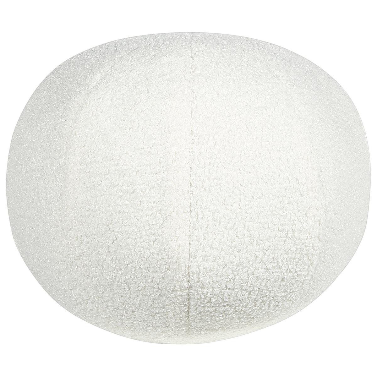 3-SITZER-SOFA Bouclé Weiß Leiren - Weiß, Textil (224/73/83cm) - Beliani