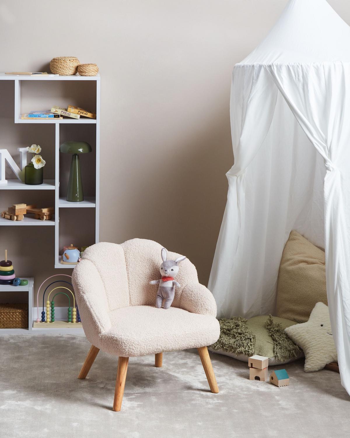 KINDERSESSEL Beige Miland - Beige/Braun, Textil (50/55/53cm) - Beliani