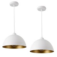 HÄNGELEUCHTE Toulon SET 2 -teilig - Weiß, Metall (30/30/145cm) - lux.pro