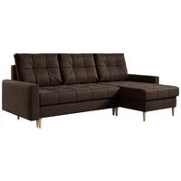 ECKSOFA Astra Braun Velvet - Braun, Holz/Textil (220/140cm) - MKS