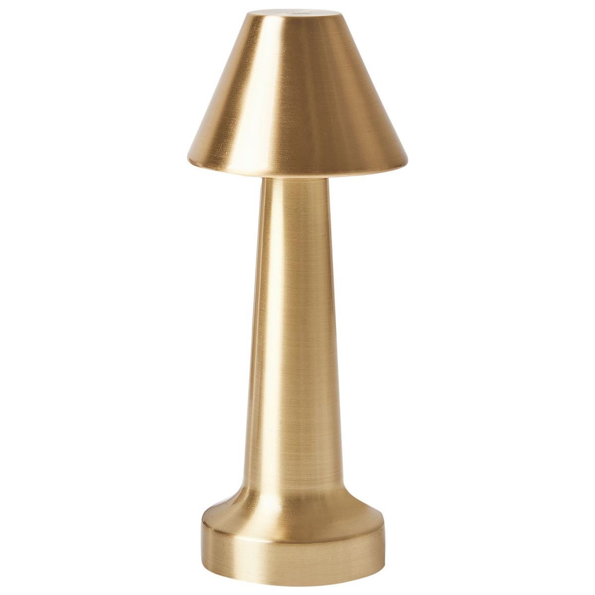 KABELLOSE LED Tischlampe 2er Set mit Dimmer Metall Gold Joanes - Goldfarben, Metall (9/9/24cm) - Beliani