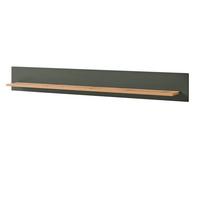 WANDBOARD grün, Wotan Eiche 150 cm, Wandregal im Landhaus-Stil - Eiche Wotan/Grün, Holzwerkstoff (150/20/17cm) - Furn.Design