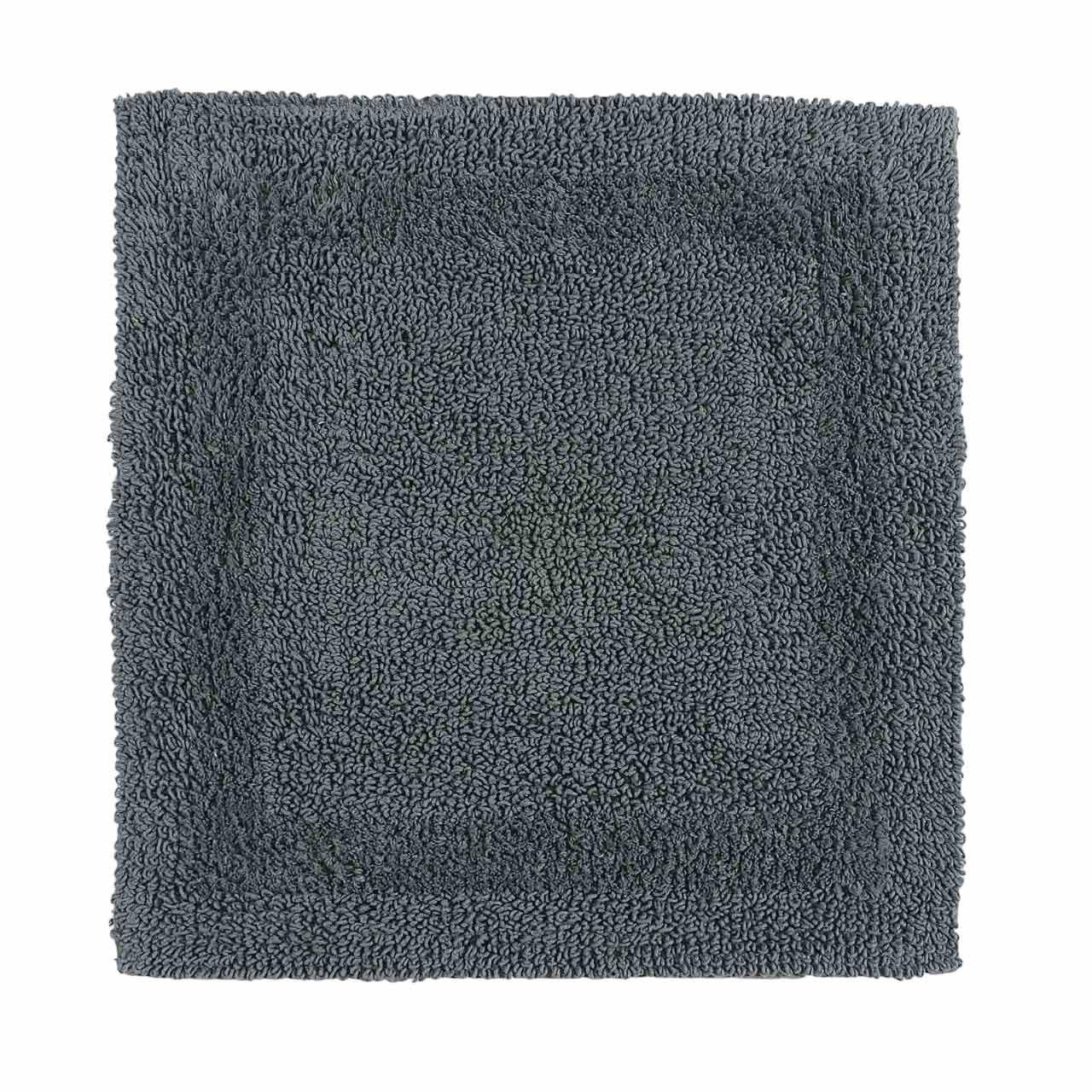 DUSCHVORLEGER 50/50 cm, 100% Baumwolle, wendbar - Grau, Textil (50/50cm) - Homescapes