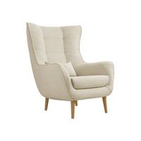 SESSEL Estjano Boucle - Beige/Naturfarben, Holz/Textil (80/106/95cm) - MIRJAN24