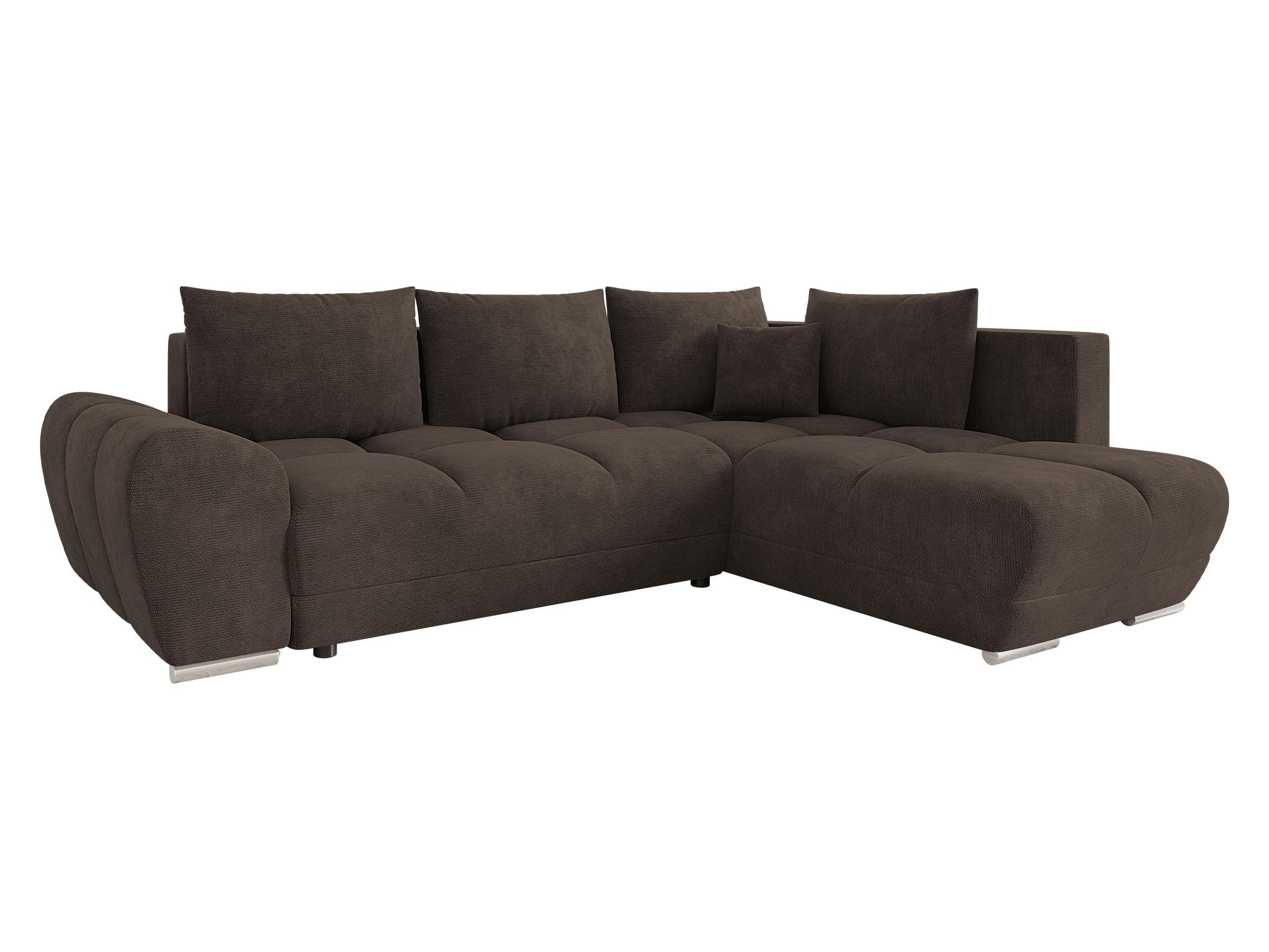 ECKSOFA Forest, Seite: Rechts - Dunkelbraun/Schwarz, Holz/Kunststoff (290/183cm) - MIRJAN24