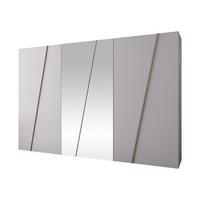 DREHTÜRENSCHRANK Zen 2L 300 cm - Goldfarben/Schwarz, Holzwerkstoff/Kunststoff (300/202/50cm) - MIRJAN24