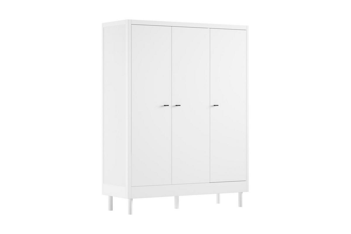 JUGENDZIMMER SET 90x200 Keeley Buche Weiß Holz Schrank Komfort Stabil - Weiß, Holz (55/190/146cm) - 58aufmkessel