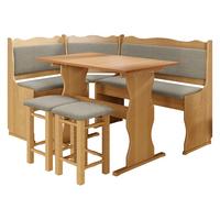 ECKBANKGRUPPE Mini - Erlefarben/Mokka, Holz (145/87/105cm) - MIRJAN24