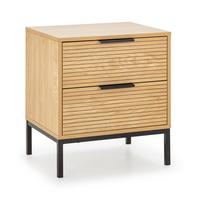 NACHTTISCH Monica 2 schubladen in Eichenfarbe - Honigeiche, Holzwerkstoff (50/55/40cm) - VS Venta-stock
