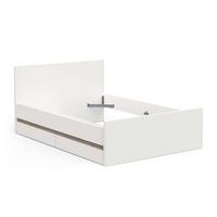 BETTENGARNITUR Clyde 140x200 cm mit 2 Schubladen 145/207,4/90 cm - Eschefarben, Holzwerkstoff (200/140cm) - Calicosy
