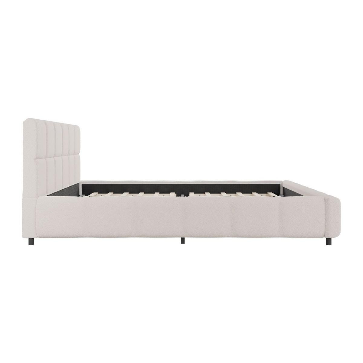 POLSTERBETT Florenz creme 140x200 cm - Creme, Holz (140/200cm) - Juskys