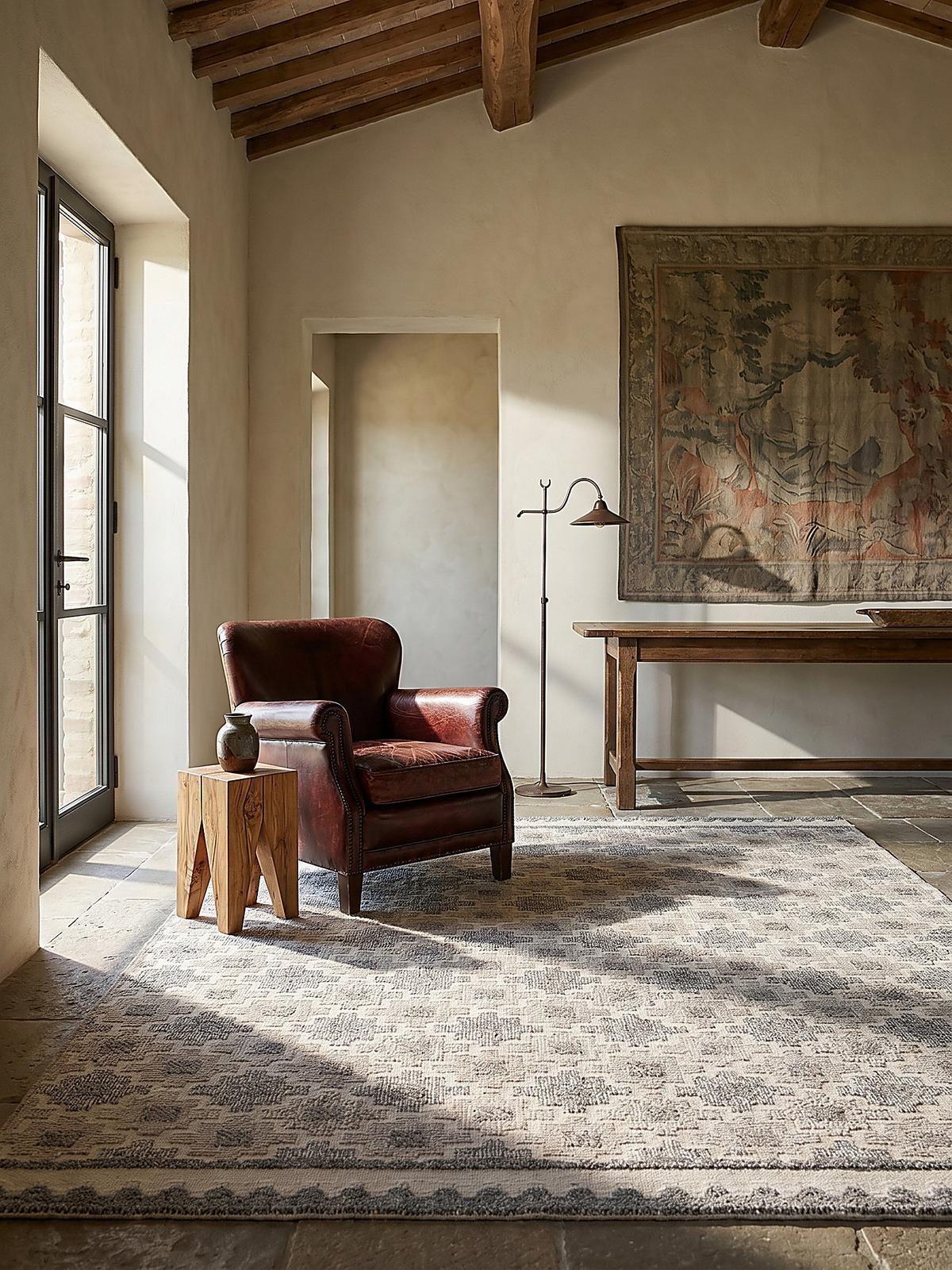 TEPPICH Waschbar RIDGE, geometrisch, aus Mischfasern, Grau-Beige, 155 x 230 cm - Grau, Textil (230/155cm) - KADIMA DESIGN