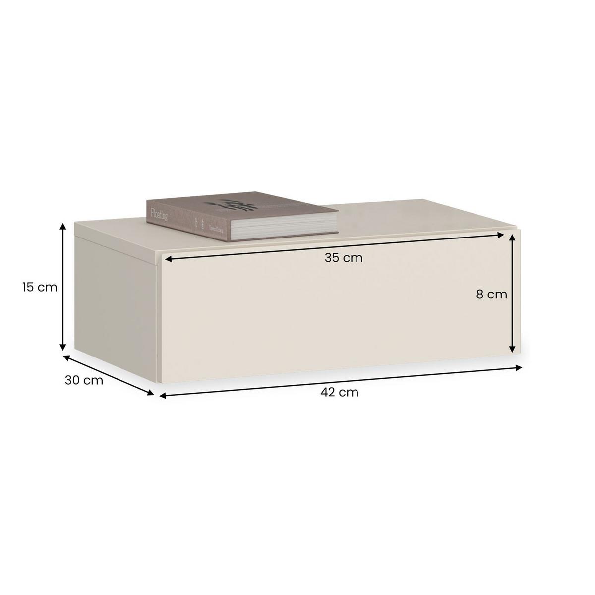 HÄNGENDER NACHTTISCH ANNE - Kaschmir, Holzwerkstoff (42/14/30cm) - CARO-Möbel