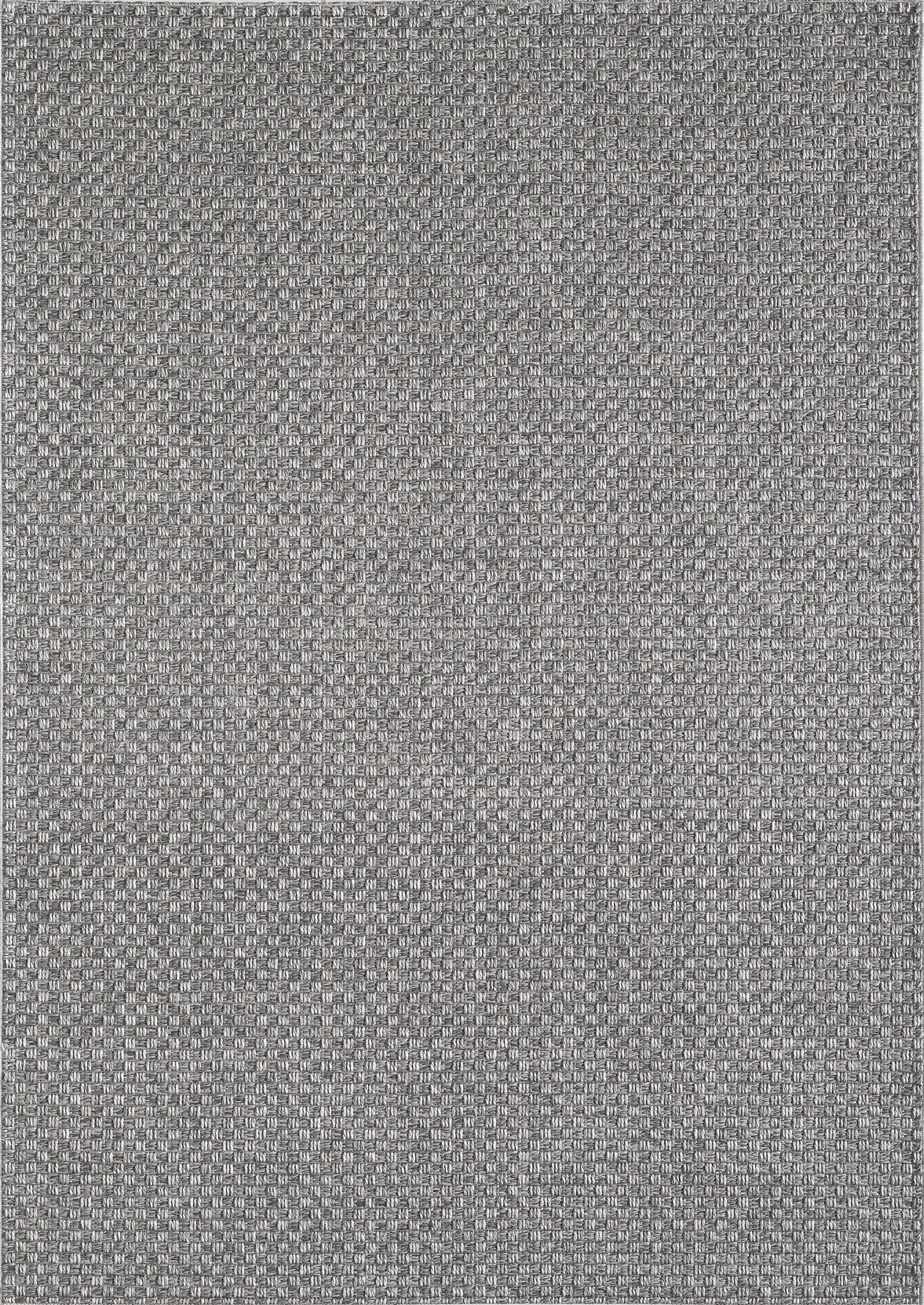 TEPPICH Flachgewebe BROYE Uni Polypropylen Grau 140 x 200 cm - Grau, Textil (140/200cm) - KADIMA DESIGN