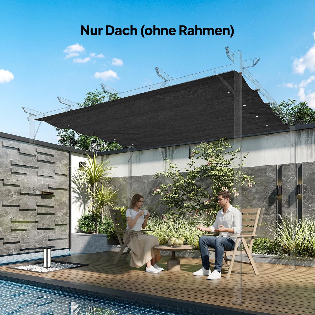 ERSATZDACH für Pergola, Dunkelgrau - Dunkelgrau, Kunststoff (245/23/286cm) - Outsunny