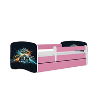 KINDERBETT Ethnie mit Schublade 180/80 90/61/184 - Rosa, Holzwerkstoff (80/180cm) - RAUMHIRSCH FURNITURE