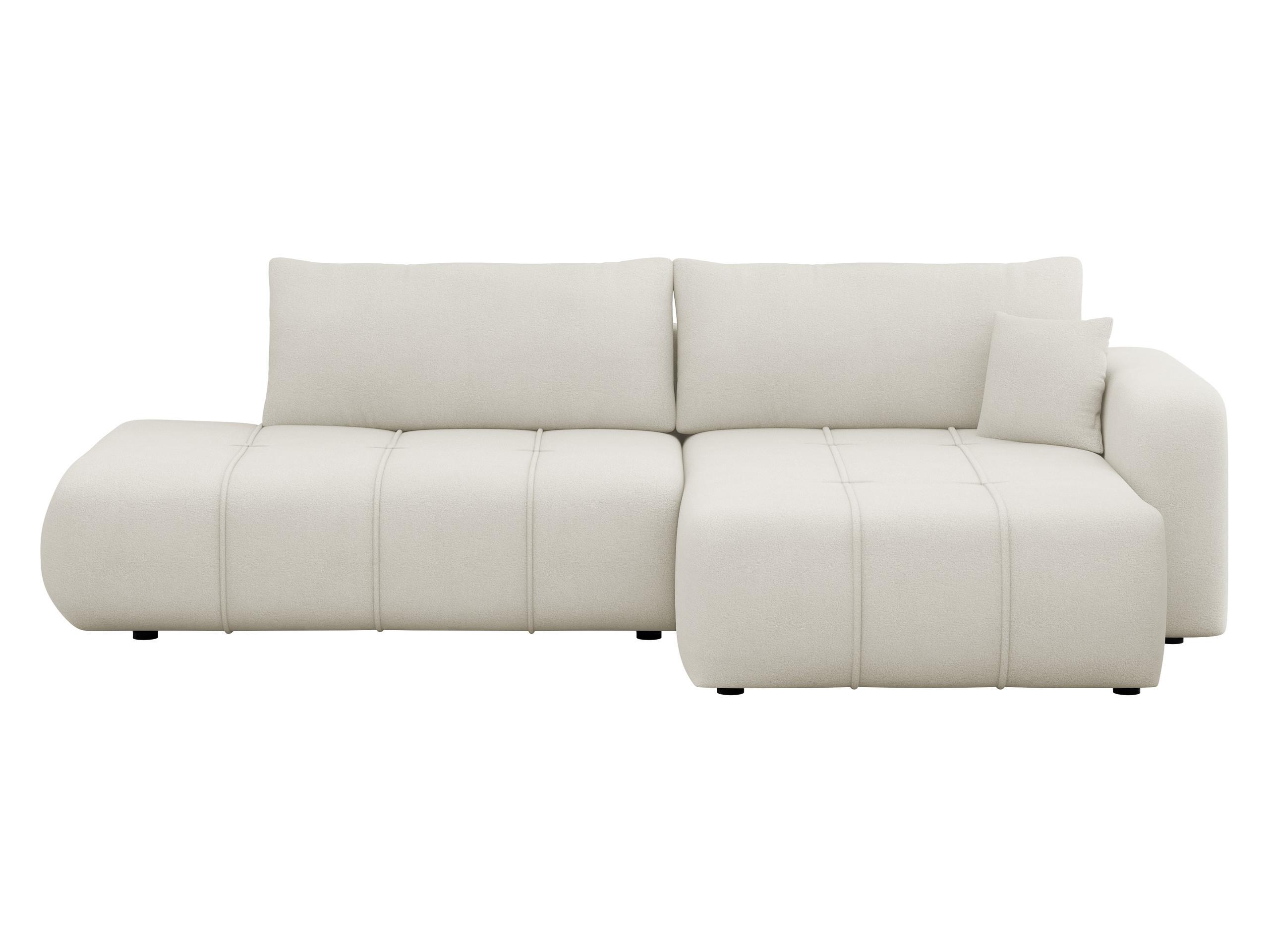 ECKSOFA Furyn O, Seite: Rechts - Creme/Schwarz, Holzwerkstoff/Kunststoff (262/145cm) - MIRJAN24