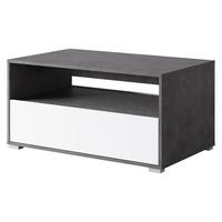 COUCHTISCH Nairobi II S02 - Alufarben/Weiß, Holzwerkstoff/Kunststoff (55/90/45cm) - MIRJAN24