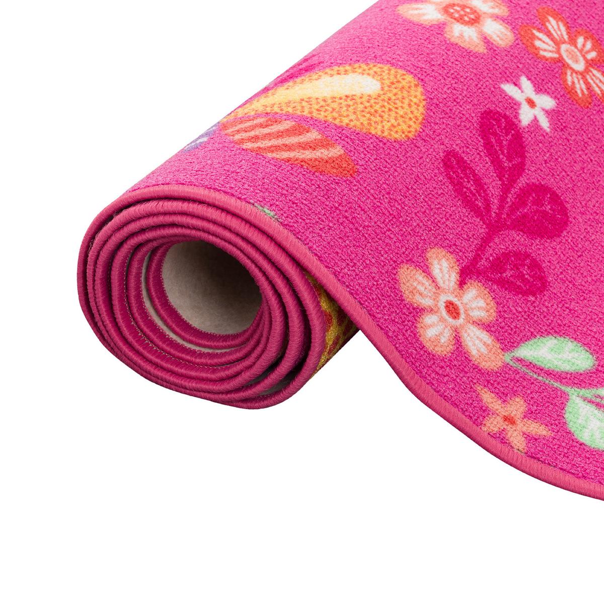 KINDER SPIEL TEPPICH SCHMETTERLING - Pink, Textil (140/200cm) - Snapstyle