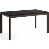 ESSTISCH Elan rechteckig ausziehbar verlängerbar mit Braunen Metallbeinen, Schwarz 160-250/90/76 cm - Schwarz/Braun, Holzwerkstoff/Metall (90/250/76cm) - WFL GROUP