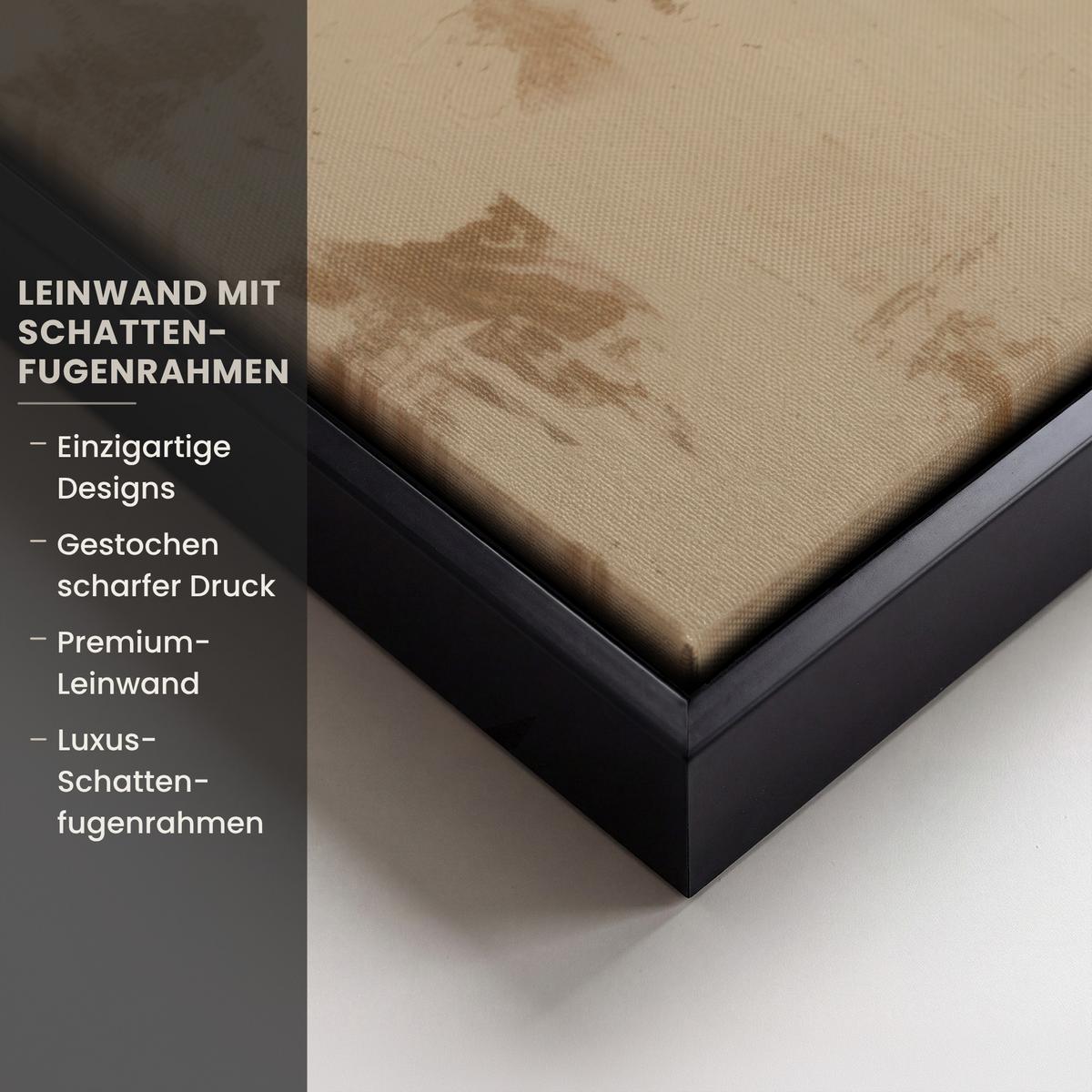 LEINWAND Bilder mit Rahmen - Frau - Gold - Abstrakt - Textur - 60x40 - Goldfarben, Textil (60/40cm) - MuchoWow