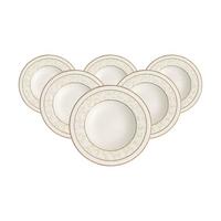 SUPPENTELLER Ivoire weiß-gold ø 24,8 cm 6er Set - Goldfarben/Weiß, Keramik (24.8cm) - Villeroy & Boch
