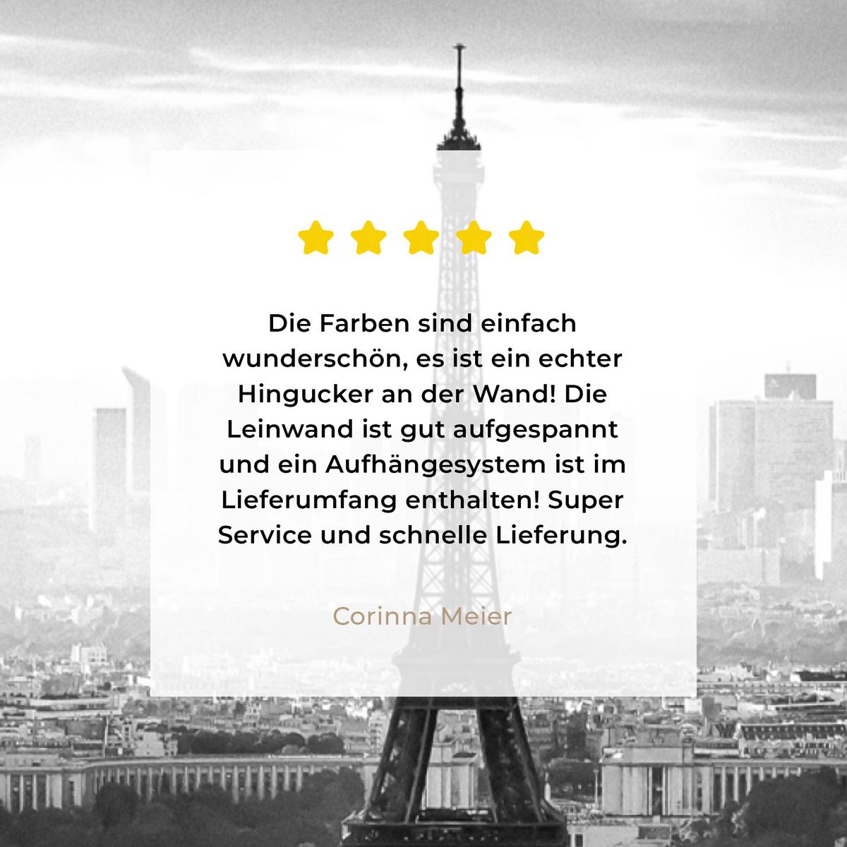 LEINWANDBILD Paris - Skyline - Eiffelturm - Stadt - Wolken Wanddeko Schlafzimmer 60x90 cm - Dunkelgrau, Textil (60/90cm) - MuchoWow