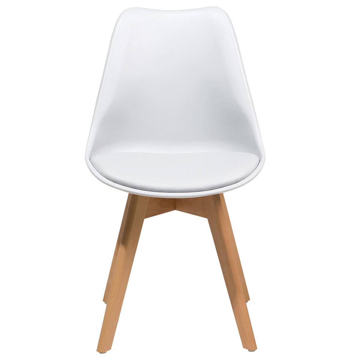 ARBEITSHOCKER 2er-Set Kunststoff Weiß Dakota II - Weiß, Holz/Kunststoff (47/84/43cm) - Beliani