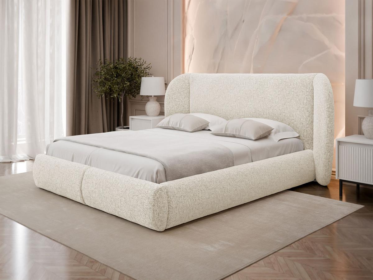 POLSTERBETT Jamika - Creme, Holz/Textil (180/200cm) - MIRJAN24