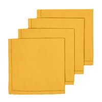 STOFFSERVIETTEN 4er-Set senfgelb 45/45 cm, 100% Baumwolle - Gelb, Textil (45/45cm) - Homescapes