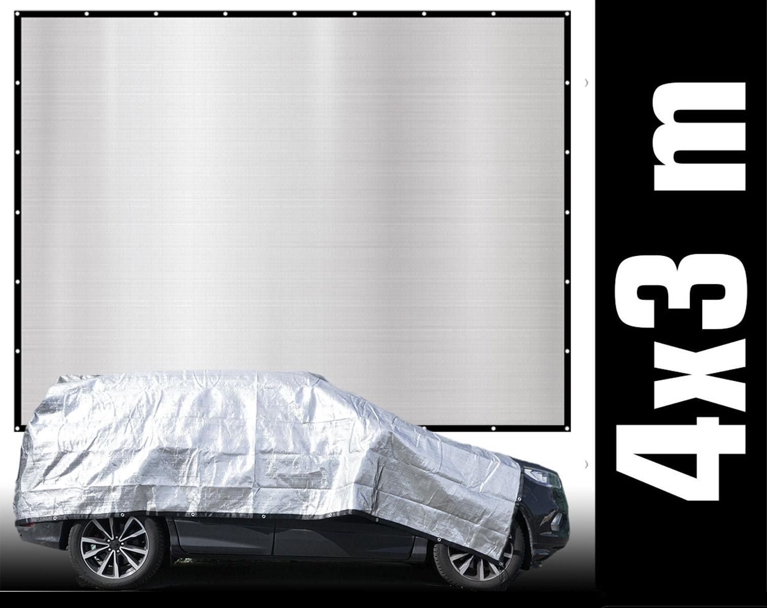 ALUMINIUM-SCHATTENNETZ 3/4 m, Silberfarben - Grau, Metall (400/300cm) - Amanka