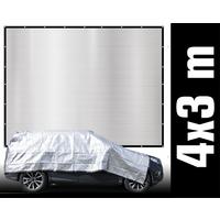 ALUMINIUM-SCHATTENNETZ 3/4 m, Silberfarben - Grau, Metall (400/300cm) - Amanka