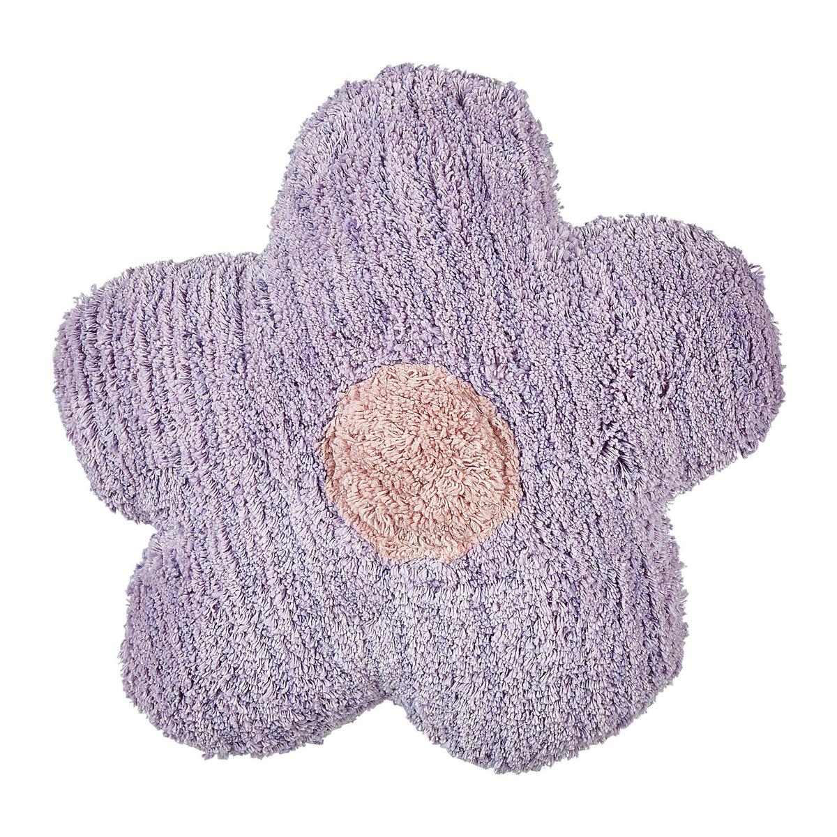 DEKOKISSEN 2er-Set Violett 30/30 cm Sorrel - Pink/Violett, Naturmaterialien (30/30cm) - Beliani