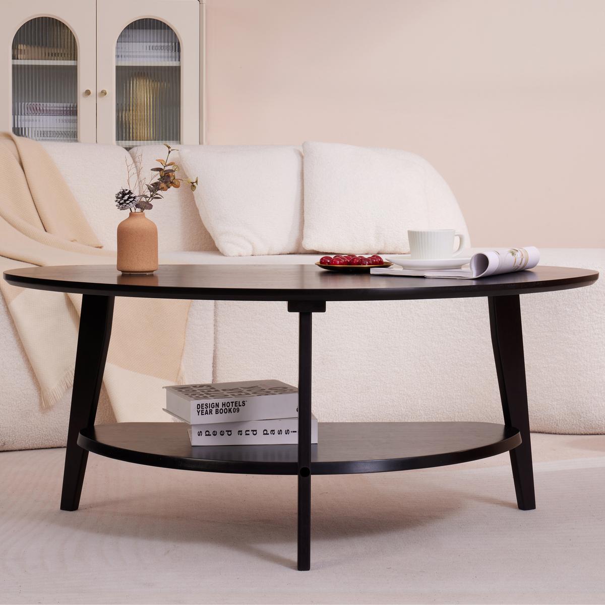 WOHNZIMMERTISCH Couchy2 - Schwarz, Holz (102/54/46cm) - needs&wants