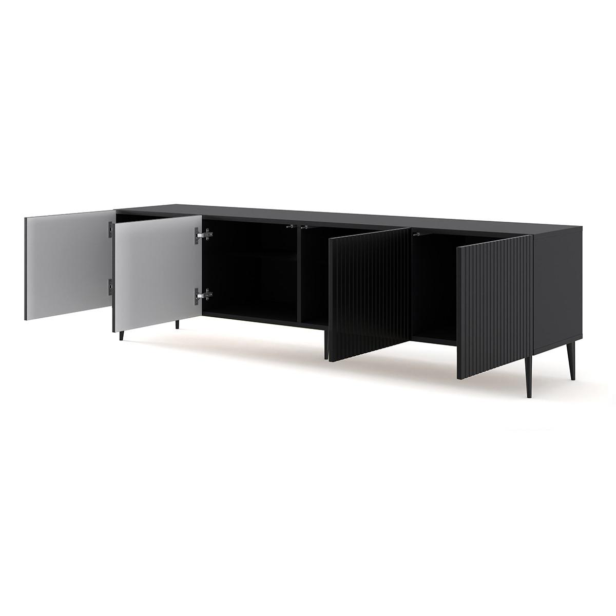 TV-MÖBEL Philaé Schwarz - Schwarz, Holzwerkstoff (200/56/42cm) - Petits-meubles