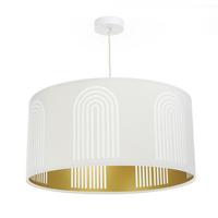 HÄNGELEUCHTE Gold 40/90 cm - Goldfarben/Weiß, Kunststoff (20/0.4/90cm) - ONZENO