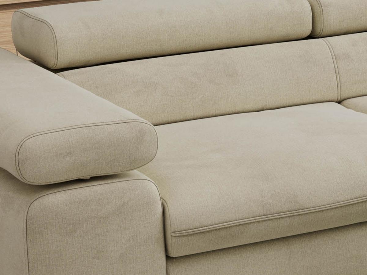 ECKSOFA PABLO L Beige Velvet - Rechts Seite mit T25 Topper - Beige/Schwarz, Textil/Metall (273/208cm) - MKS