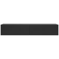 TV-HÄNGEBOARD Olio SCHWARZ 175 CM - Schwarz, Holzwerkstoff (175/28.4/31.6cm) - Selsey