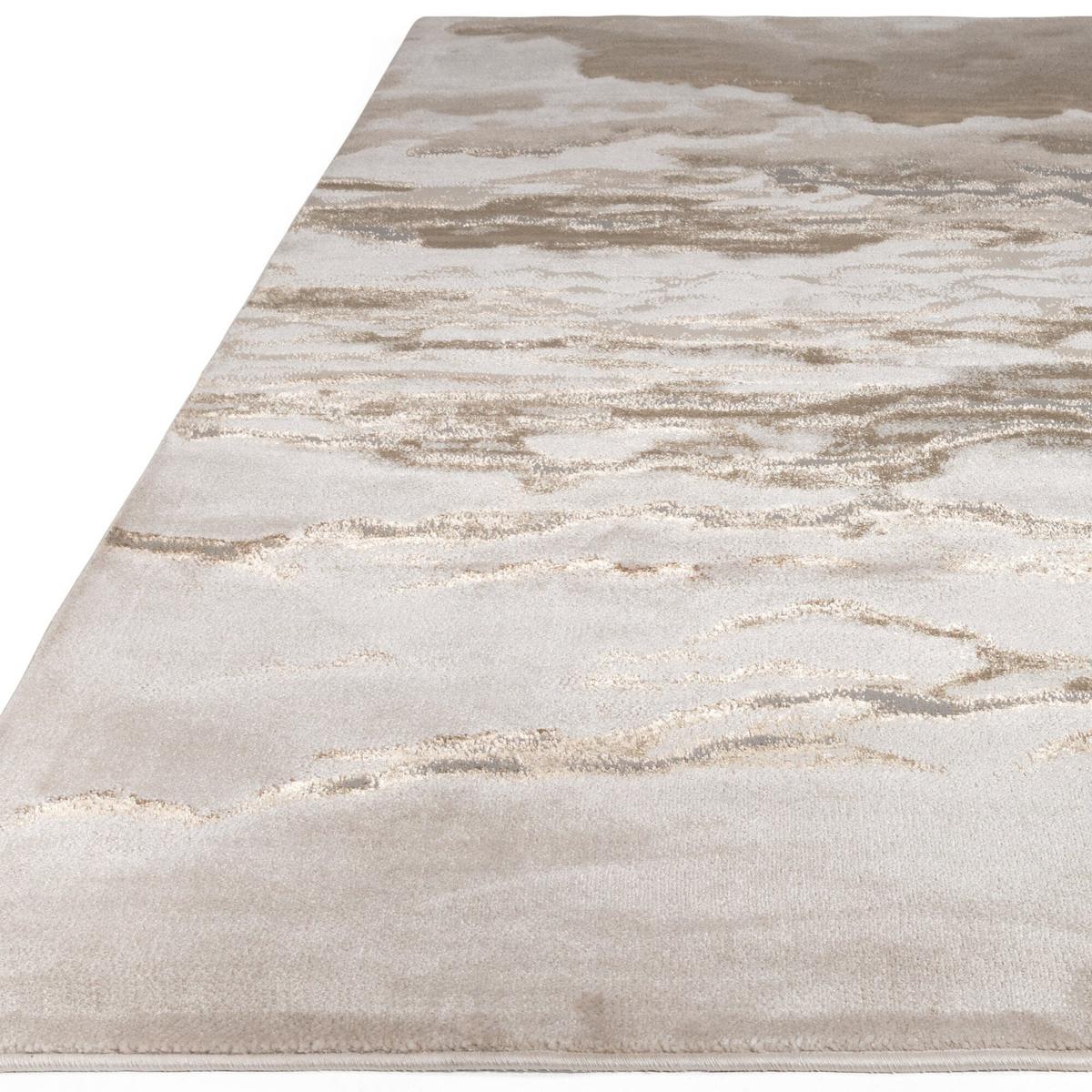 TEPPICH SARNTAL, abstrakt, Florhöhe 8 mm, Gold, 120 x 170 cm - Goldfarben, Textil (120/170cm) - KADIMA DESIGN