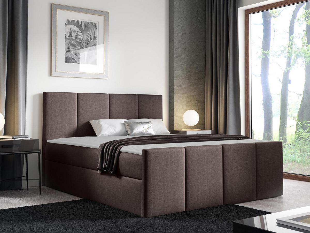 BOXBETT Lars - H3 - Dunkelbraun, Holz (160/200cm) - MIRJAN24