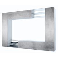 WOHNWAND Mirage Front in Beton Oxid Optik - Hellgrau, Holzwerkstoff (262/182.5/39cm) - Vladon