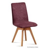 ESSZIMMERSTUHL drehbar (4er-Set) Donni 47x92x60 Eiche geölt/Marsala - Eichefarben/Brombeere, Kunststoff (60/92/47cm) - 58aufmkessel