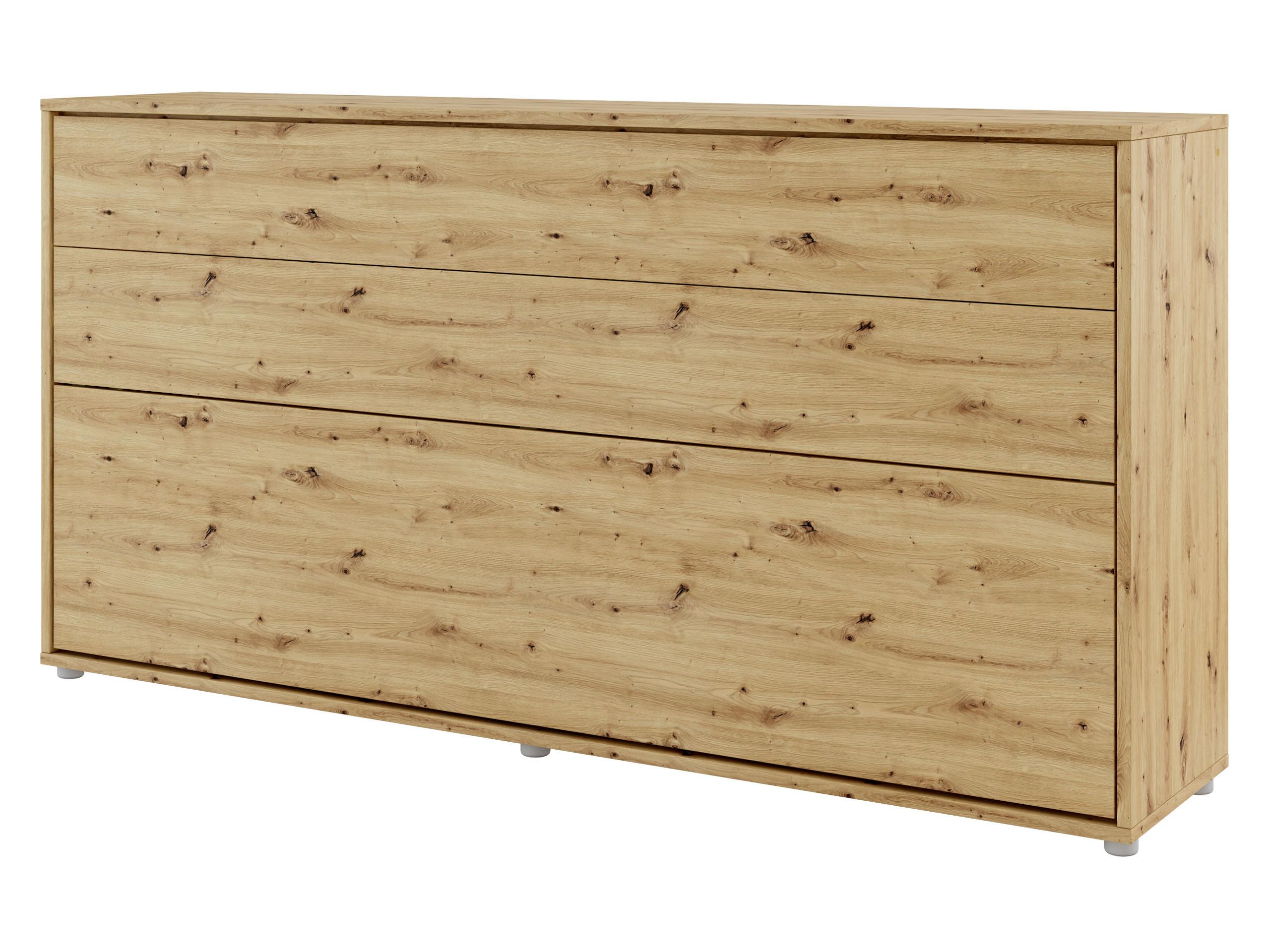 SCHRANKBETT Bed-Concept BC-06 90x200 mit LED-Lampe und LED Beleuchtung - Eiche Artisan/Grau, Holz/Holzwerkstoff (90/200cm) - MIRJAN24