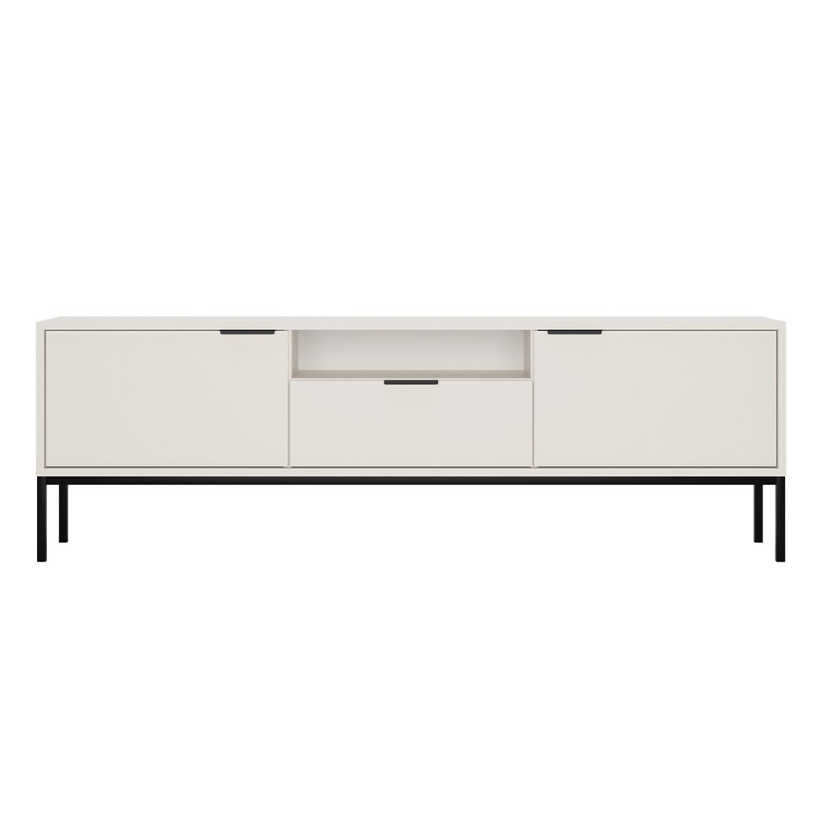 TV-MÖBEL Seattle Weiß - Schwarz/Weiß, Holzwerkstoff (175/56.4/33cm) - Petits-meubles