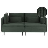 MODULSOFA 2-Sitzer Dunkelgrün Cord Egeris - Grün, Textil (172/80/94cm) - Beliani