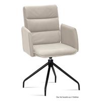 ARMLEHNSTUHL drehbar (4er-Set) Donica 52x92x60 Schwarz/Natur - Schwarz/Naturfarben, Kunststoff (60/92/52cm) - 58aufmkessel