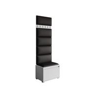 GARDEROBEN-SET Grawis 60 IV - Schwarz Hochglanz/Silberfarben, Holzwerkstoff/Kunststoff (64.5/45/34cm) - MIRJAN24